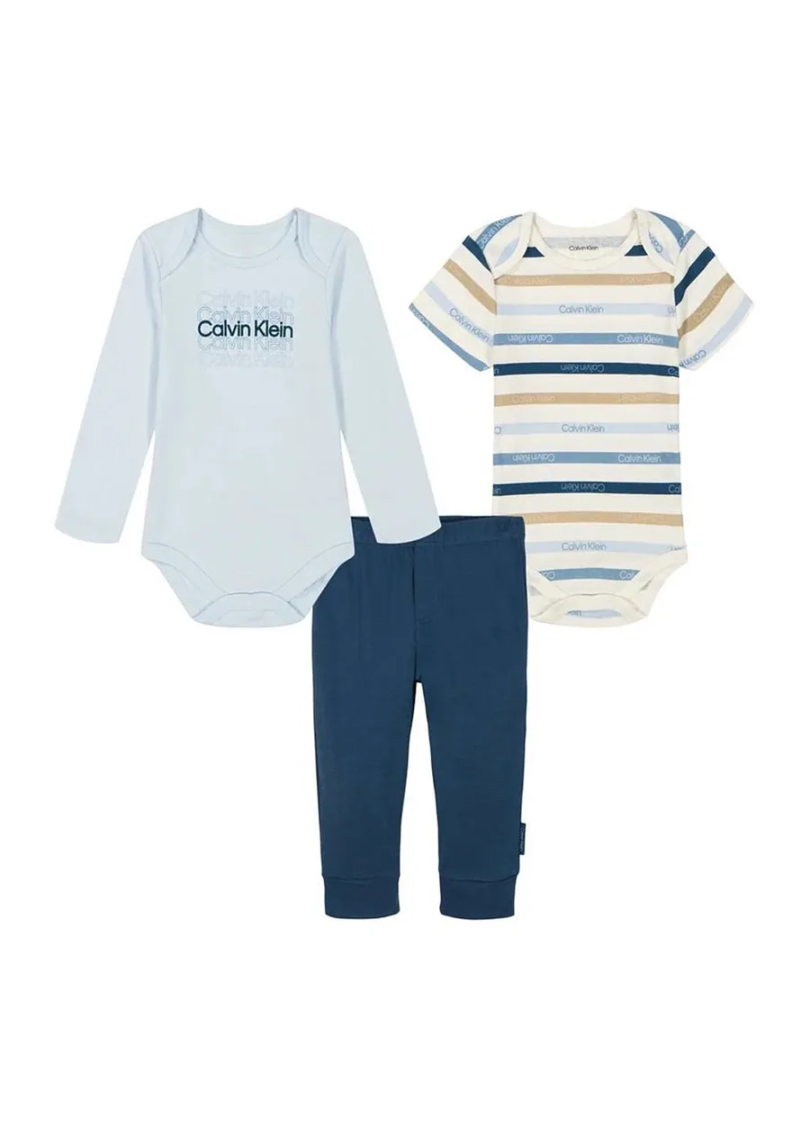 Calvin Klein костюм (два боді, штани) брючний з логотипом комбінований