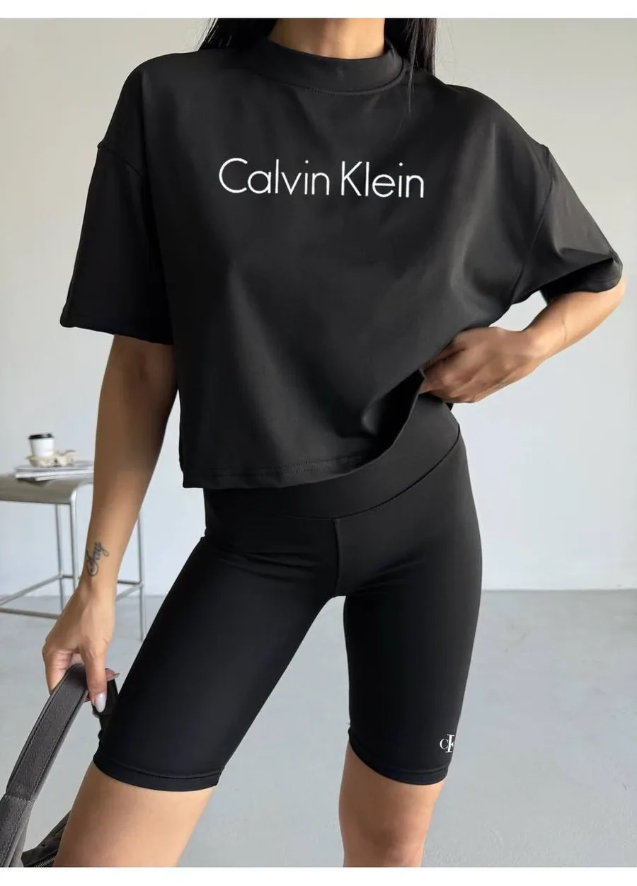 Україна жіночий костюм calvin klein з шортами однотонний чорний дайвін