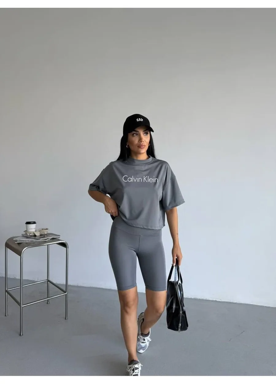 Україна жіночий костюм calvin klein з шортами однотонний графітовий да