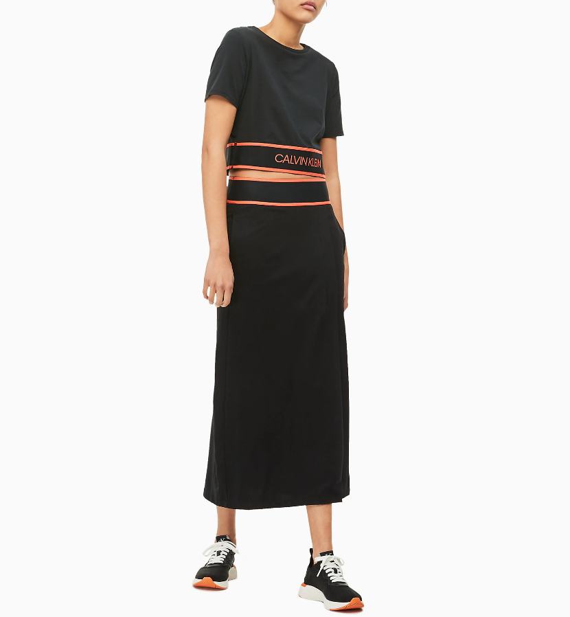 Женская миди-юбка с высоким разрезом от Сalvin Klein
