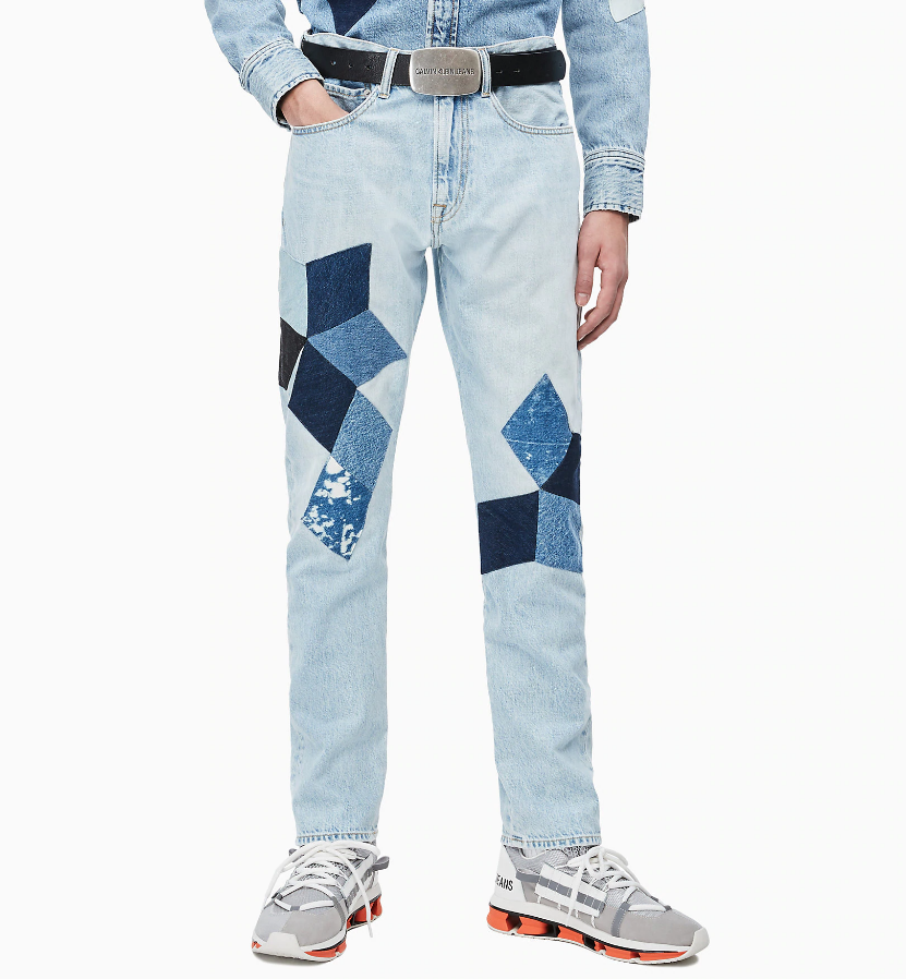 Мужские джинсы с лоскутным узором от Сalvin Klein